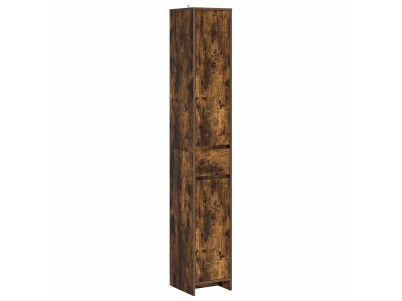  Armoire de salle de bain, meuble de rangement chêne fumé 30x33x190 cm  - Conforama A