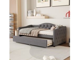 Lit gigogne 90x200 cm MAISENTIEL coloris gris
