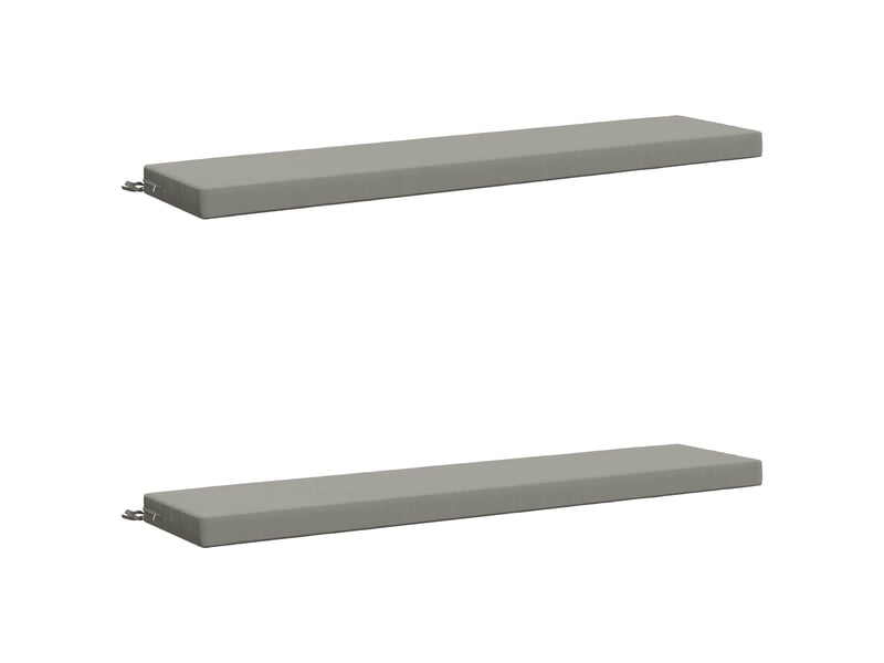  Lot de 2 coussins de banc, coussins d'assise soest 100 % polyester gris cf57248  - Conforama A