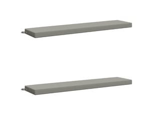 Lot de 2 coussins de banc, coussins d'assise soest 100 % polyester gris cf57248
