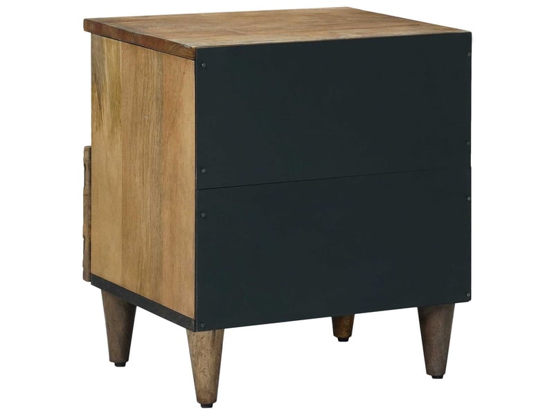  Table de chevet - table de lit 2 pc marron 40 x 33 x 46 cm  - Conforama E