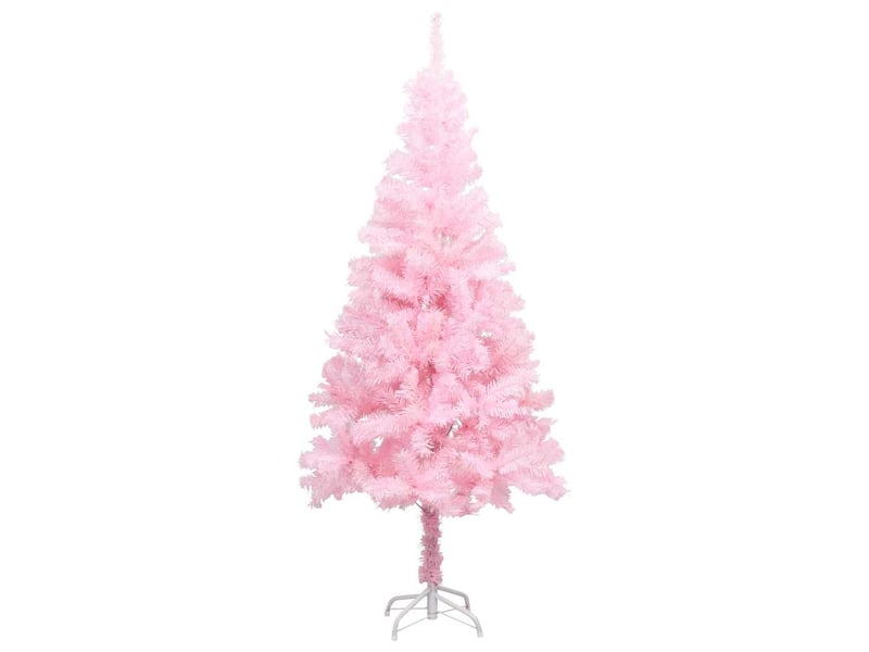 Sapin de noël, arbre de noël artificiel pré-éclairé et boules rose 180 cm pvc  - Conforama A