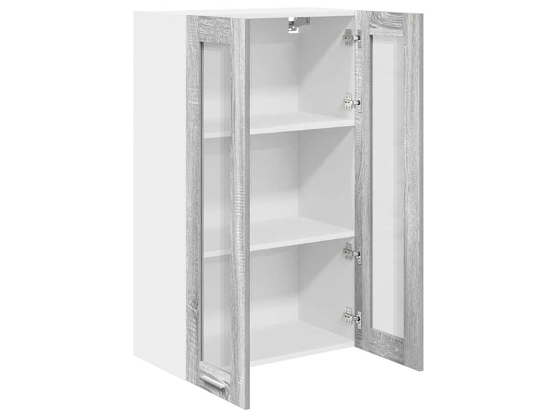  Meuble de rangement, armoire suspendue gris sonoma 60x31x100cm shl7297  - Conforama E