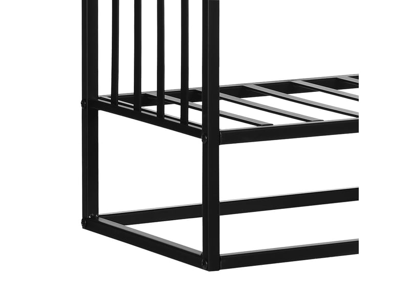 Porte-bûches surélevé en acier noir, 4 outils de cheminée, 75 x 30 x 60 cm - Conforama R