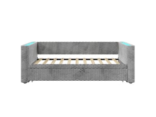 Lit banquette 90x200 cm ZOVIRA   coloris gris