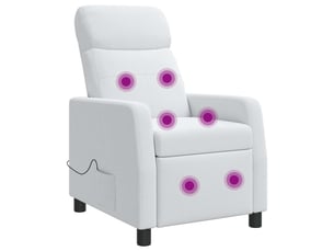 Fauteuil relax manuel VIDAXL  Tissu blanc