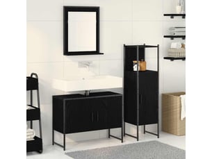 Ensemble de mobilier de salle de bain 3 pc noir cf64413