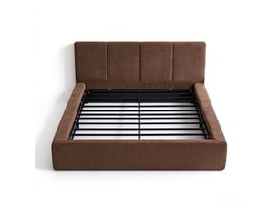 Canapé droit fixe <strong></strong> <strong></strong> 2 places Tissu marron
