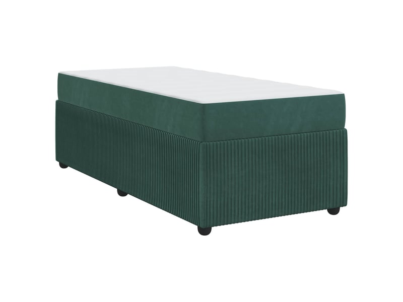  Lit simple- lit adulte -  cadre de lit vert foncé 80 x 200 cm tissu  - Conforama C