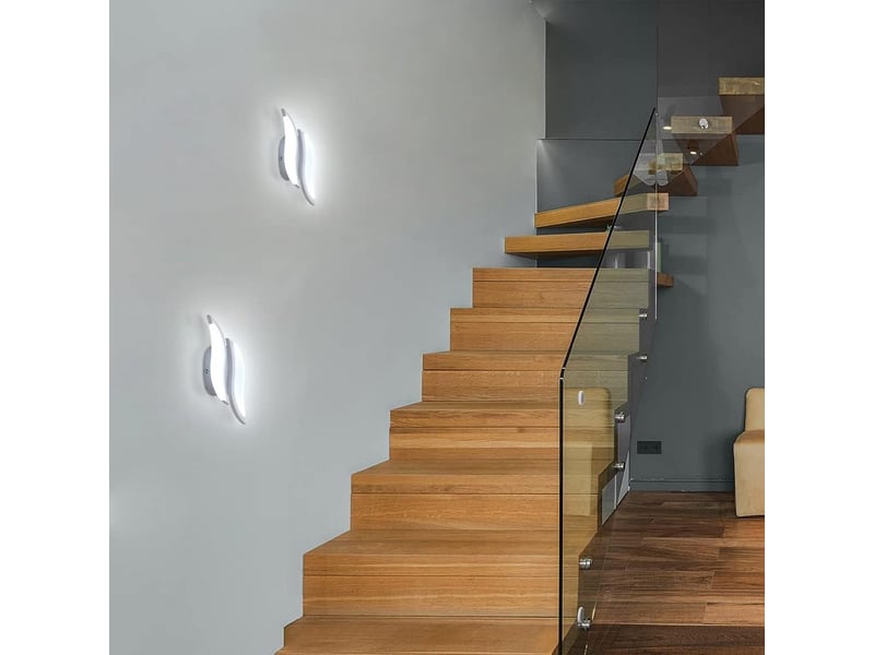  Applique murale intérieure led 10w 30x12x3cm lumière chaude pour salon chambre escalier 7914674577 - Conforama C