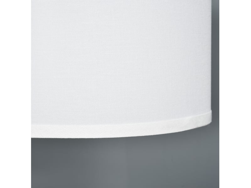  Lampe sur pied e27 socle lampe de sol pour salon chambre bureau, métal acier toile or blanc 47x37x153 cm  - Conforama D