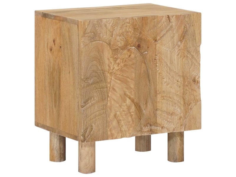  Table de chevet - cabinet de chevet - table de nuit faite main marron teck 40 x 30 x 45 cm  - Conforama B