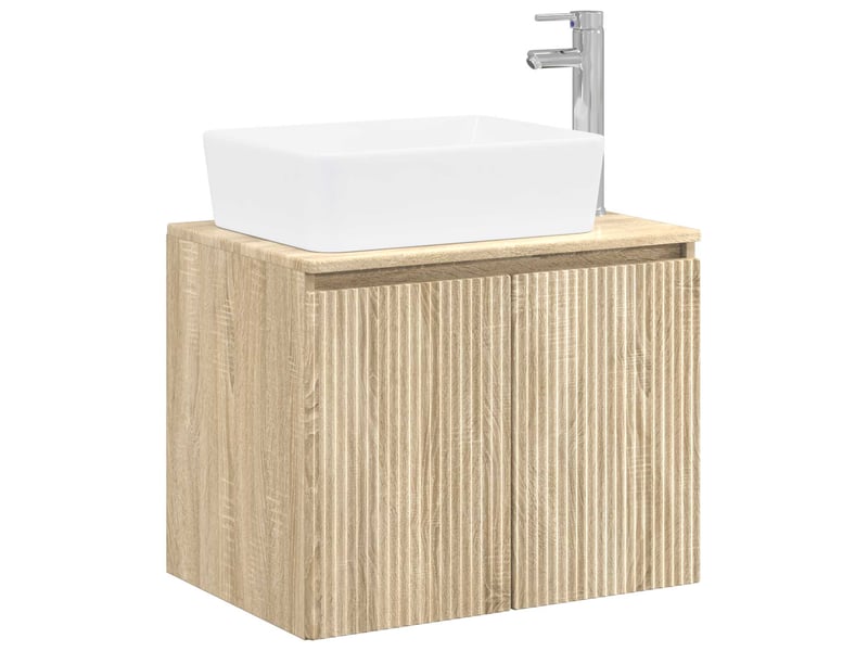  Ensemble de mobilier de salle de bain chêne sonoma cf64663  - Conforama A