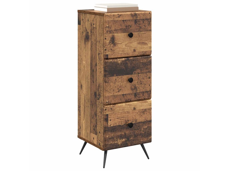  Armoire de rangement bureau, armoire à tiroirs bois ancien 33 x 34,5 x 90 cm shl9690  - Conforama C