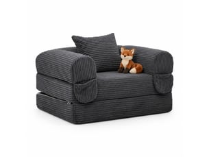 Fauteuil convertible CHICFURN Velours côtelé gris vendu A l'unité
