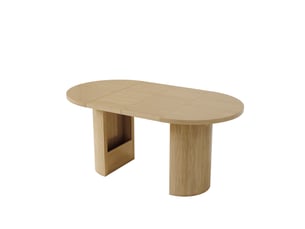 Table à manger extensible 90125160 x 90 cm, 4-8 personnes, chêne, mdf