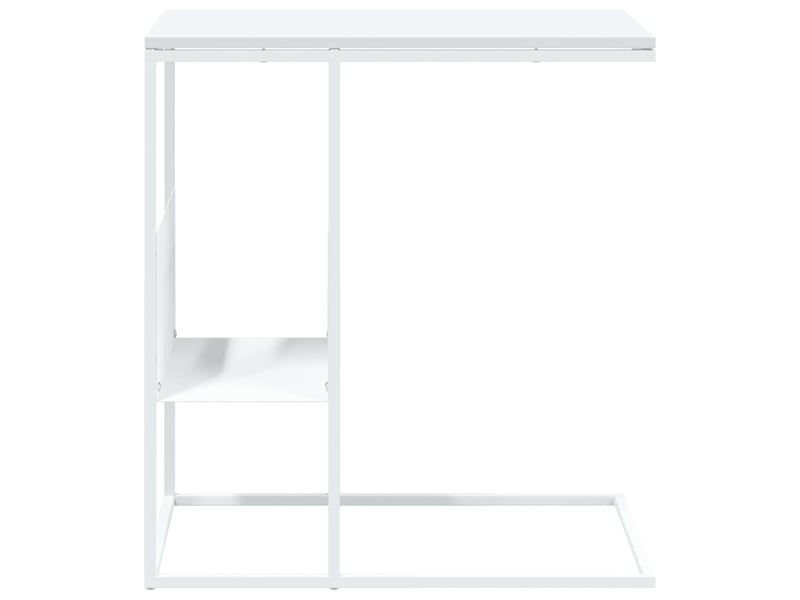  Table d'appoint | bout de canapé table basse blanc 55x36x59,5 cm bois d'ingénierie shl9817  - Conforama D