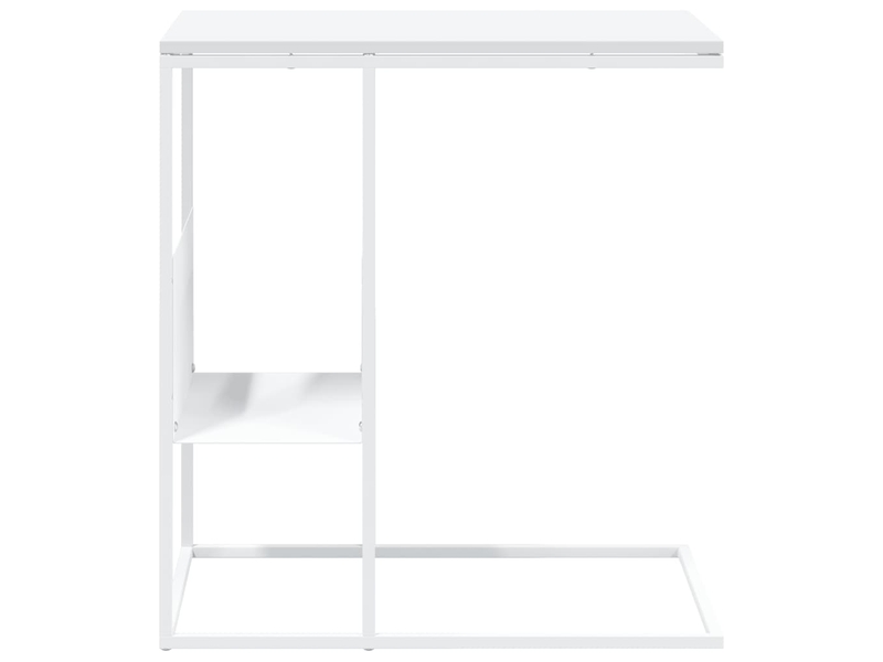  Table d'appoint | bout de canapé table basse blanc 55x36x59,5 cm bois d'ingénierie shl9817  - Conforama D
