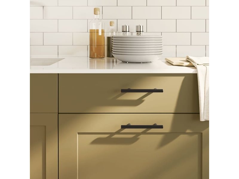  Poignée d'armoire vidaxl, 96 mm, noire  - Conforama B