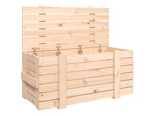 Boîte de rangement, coffre de rangement 91x40,5x42 cm bois massif de pin