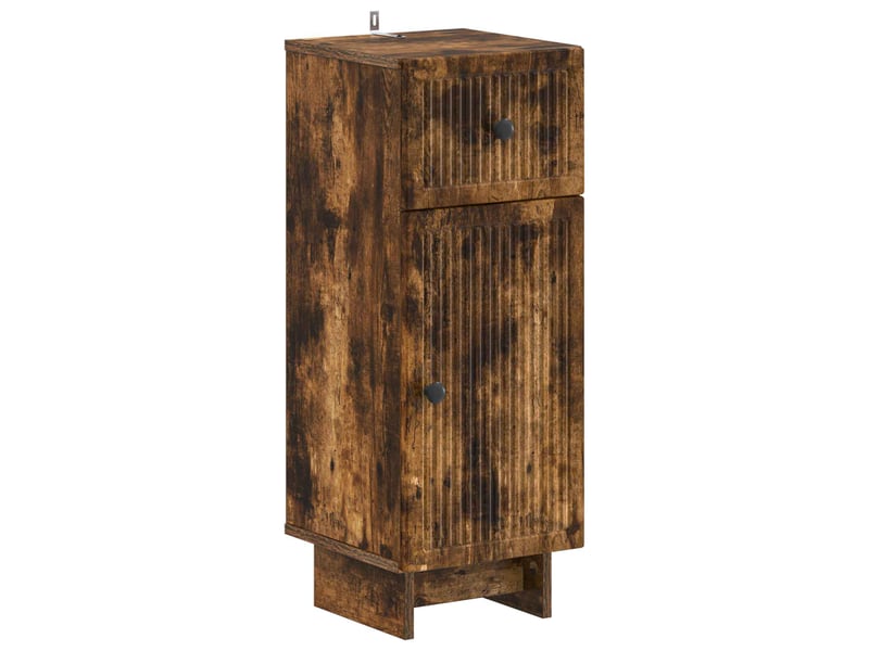  Ensemble de meuble de salle de bain 3 pièces ede chêne fumé cf63412  - Conforama C