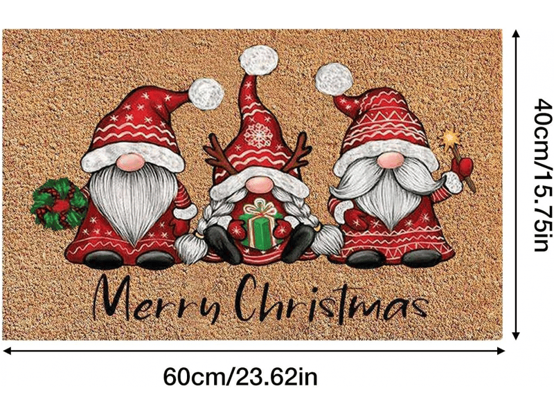  Tapis noel entree extérieur, paillasson, paillasson extérieur, noël antidérapant, tapis sol, tapis antidérapant et absorbant, décoration sol 40x60cm  - Conforama C