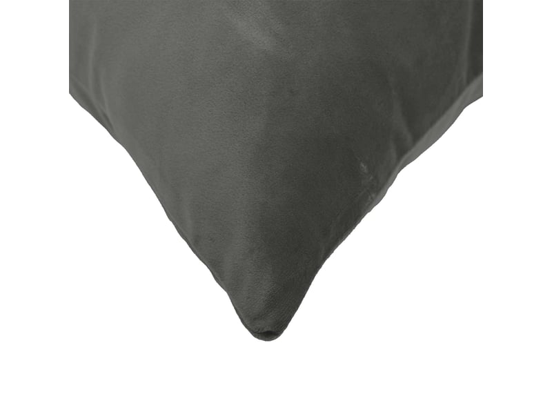 Lot de 6 coussins avec oreiller, coussins décoratifs heerlen gris foncé velours cf50856 - Conforama E