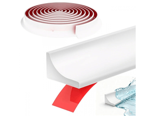 Seuil de douche barrage d'eau, bande d'étanchéité pour de douche sans cadre séparation humide et sèche, pour lavabo,sol de pièce humide(2 mètres)