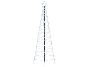 Sapin de noël - arbre de noël led avec piquets au sol blanc froid 250 cm fer