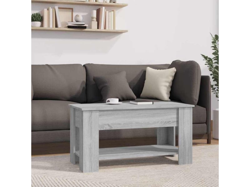  Table basse - table de salon - table à thé sonoma gris 101x49x52 cm bois d'ingénierie  - Conforama D