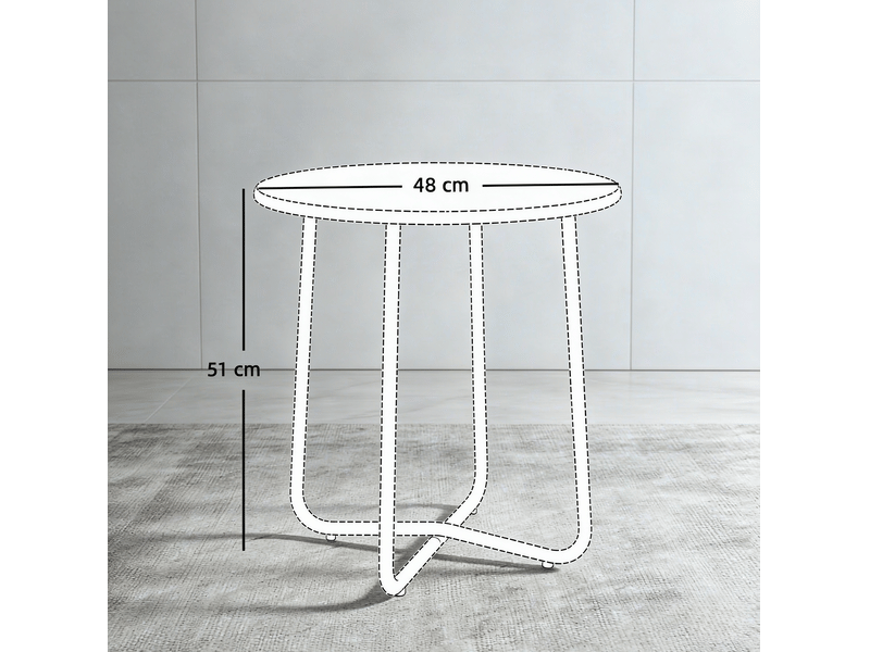  Table basse d’extérieur ronde en métal vert – ø 48 x h 51 cm  - Conforama C