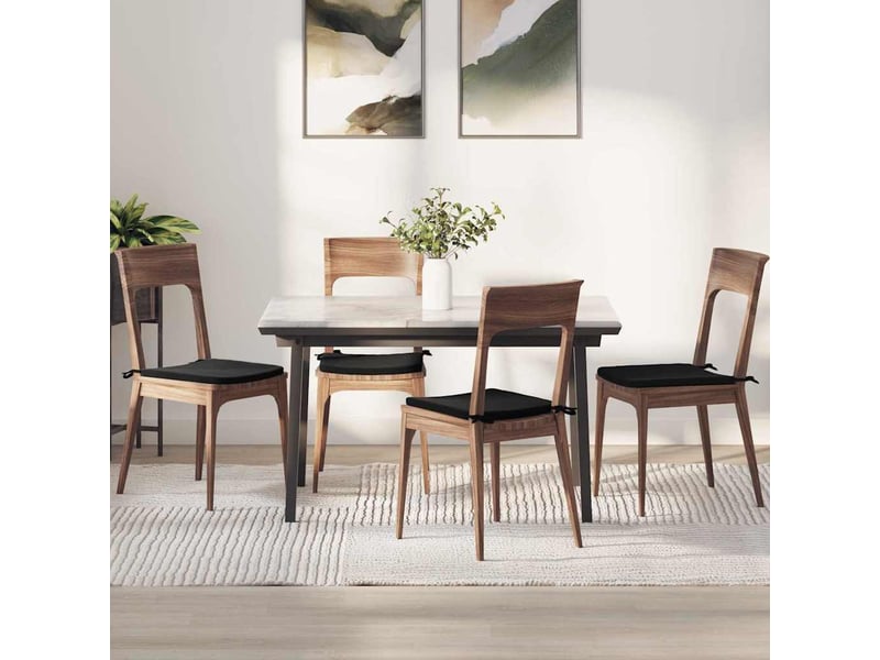 Lot de 4 coussins de siège, coussins décoratifs velours noir 40 x 40 x 3 cm cf60041 - Conforama B