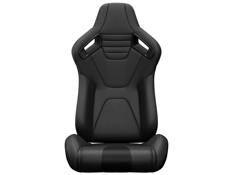  Siège baquet racing universel noir pvc effet carbone inclinable côté gauche  - Conforama A