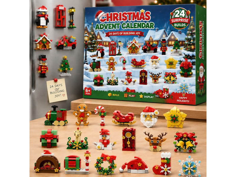  Calendrier de l'avent aimanté 24 jours – surprise, décoration festive pour frigo  - Conforama A