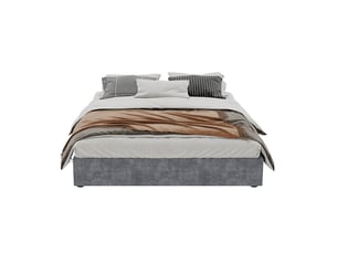 Lit coffre 160x200 cm KORFEE coloris gris