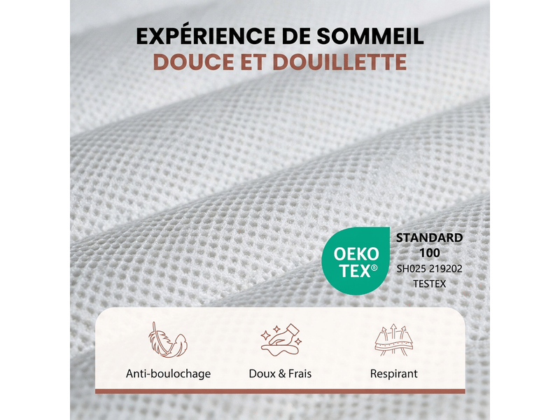  Matelas 160x200 mousse à froid, ergonomique épaisseur 16cm, housse lavable  - Conforama C