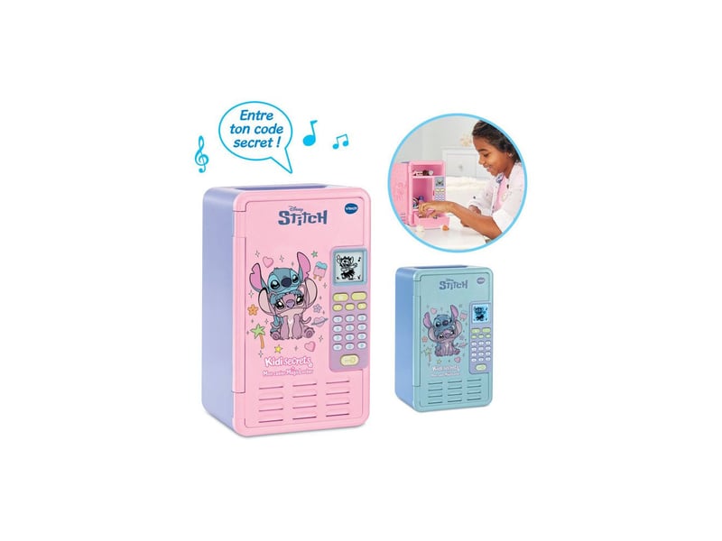  Coffre à secrets electronique magic locker code 6 chiffres rose et violet taille 150 x 120 x 250 mm VTE3417765943553 - Conforama E