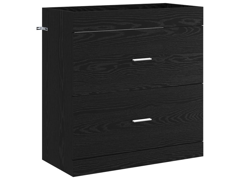 Ensemble de mobilier de salle de bain chêne noir shl5243 - Conforama D