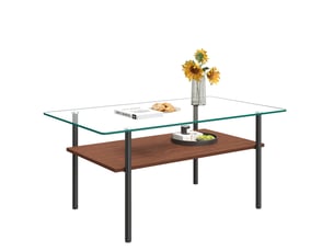 Table basse rectangulaire coloris bicolore <strong>MIVRAY </strong> <strong></strong> - 57.7 cmx97.7 cm