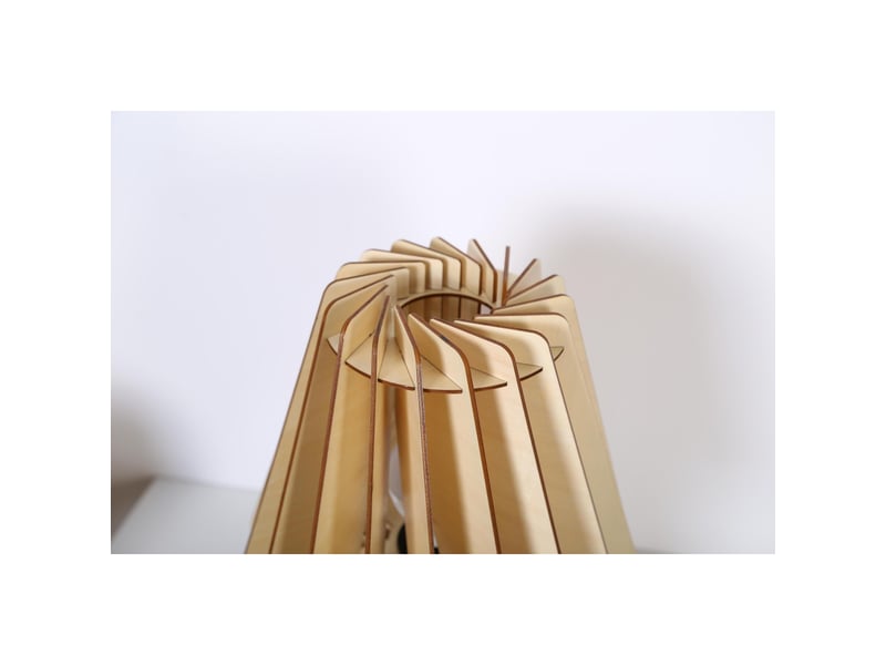  Lampe à poser à lattes gino 40cm naturel  - Conforama D