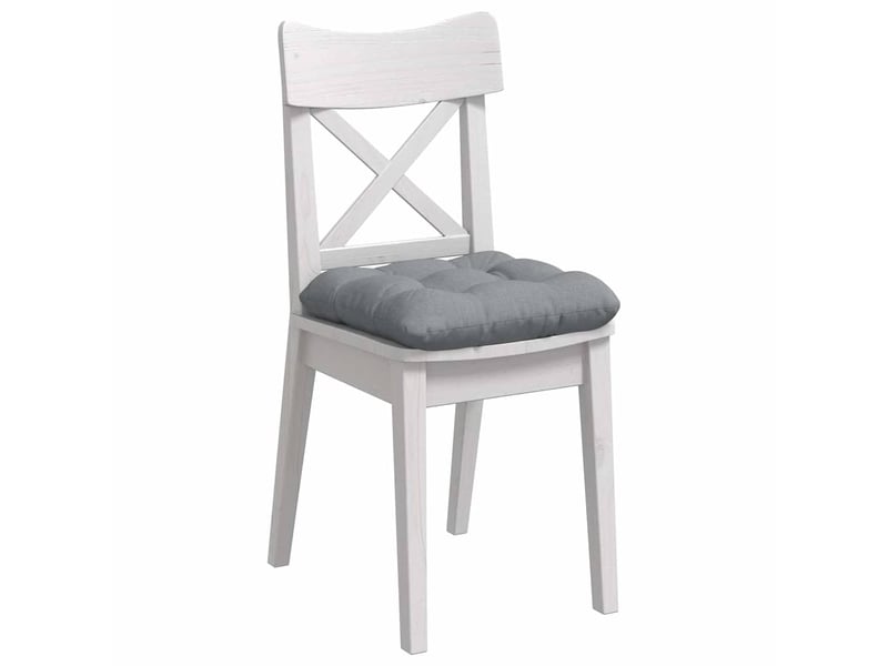  Lot de 4 coussins de siège, coussins décoratifs tissu gris clair 40 x 40 x 12 cm cf60004  - Conforama C