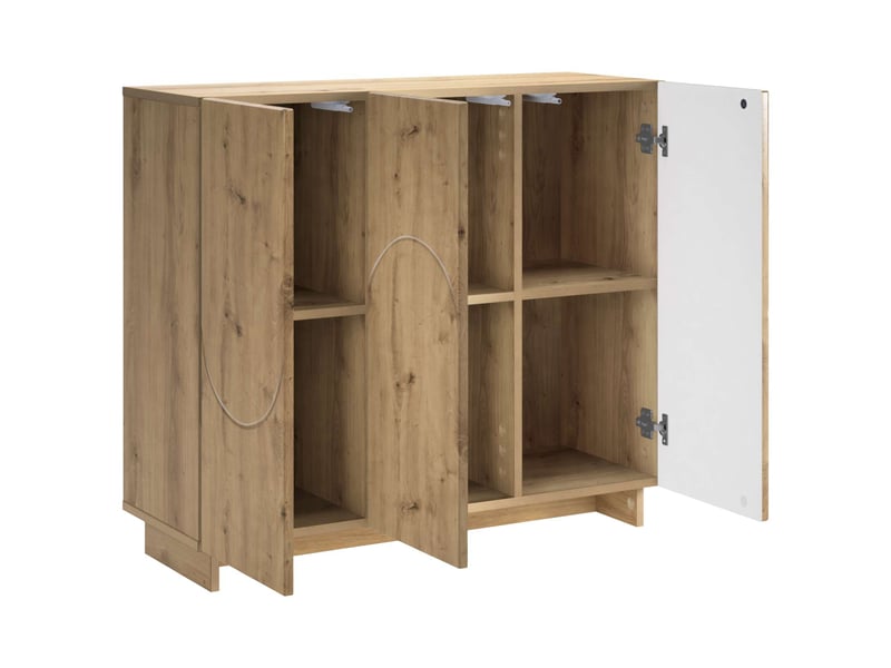  Buffet salon, buffet de rangement chêne artisanal 85,5x31x75 cm bois d'ingénierie shl37271  - Conforama C