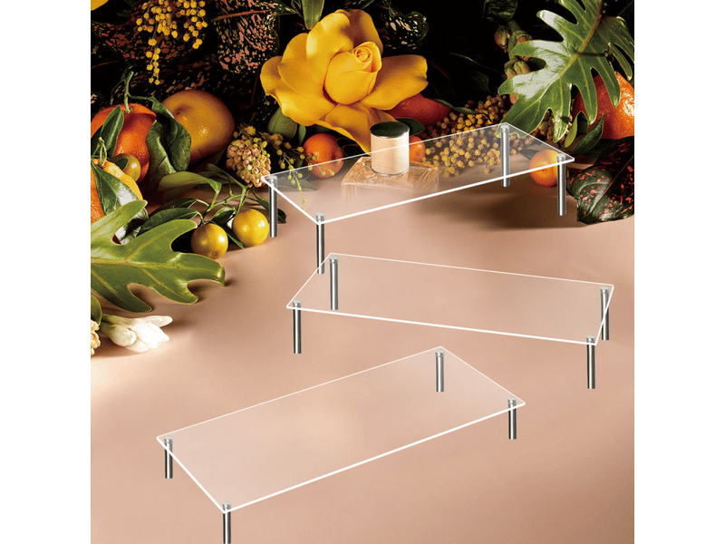  Présentoir en acrylique transparent, petit, support pour gâteaux faits à la main, support pour mariages et anniversaires  - Conforama C