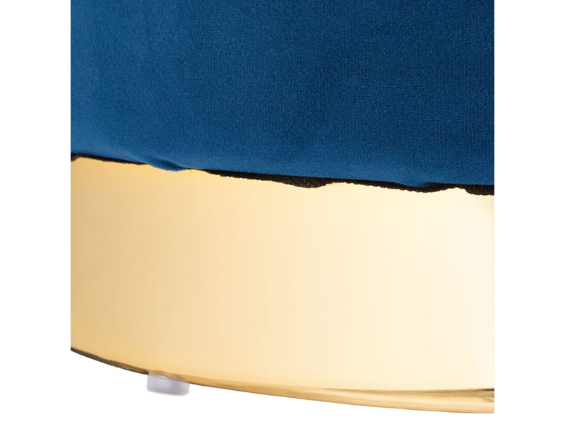  Pouf coiffeuse élégant avec rangement 40 x 40 x 40 cm en velours bleu 13_0008314  - Conforama E