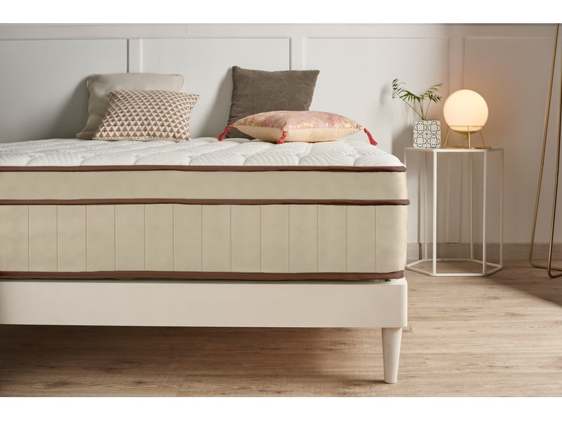  Matelas ressorts ensachés hybrid brun 25 cm - 110x180 cm - fermeté élevée- moonia  - Conforama C