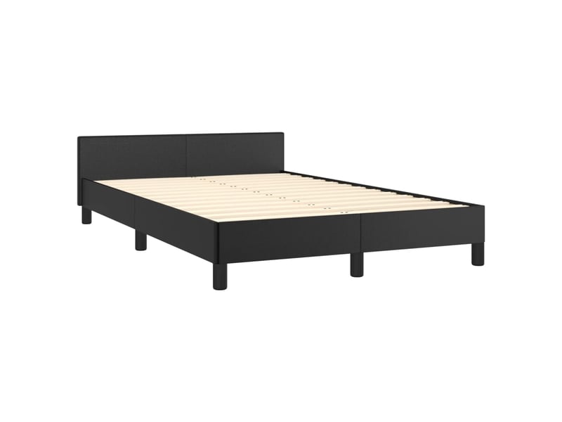  Lit double- lit adulte -  cadre de lit sans matelas noir 120x190 cm similicuir  - Conforama D