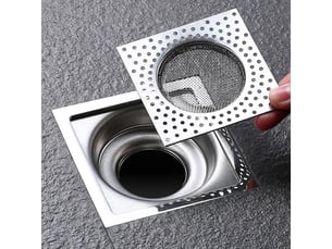 Filtre de bonde de douche, grille de bonde de lavabo, filtre de bonde, collecteur de cheveux (4 pièces carrées)