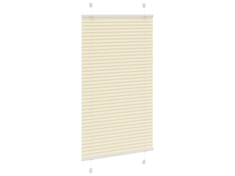 Store plissé, store de fenêtre crème 70x150 cm largeur du tissu 69,4 cm polyester cf46851 - Conforama C