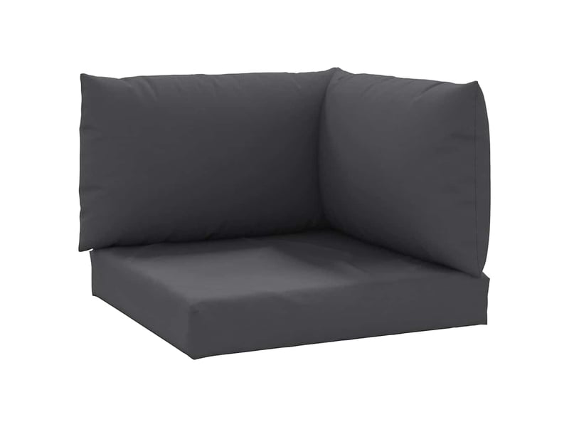 Lot de 3 coussins de palette, coussins de canapé anthracite tissu oxford cf59652 - Conforama A