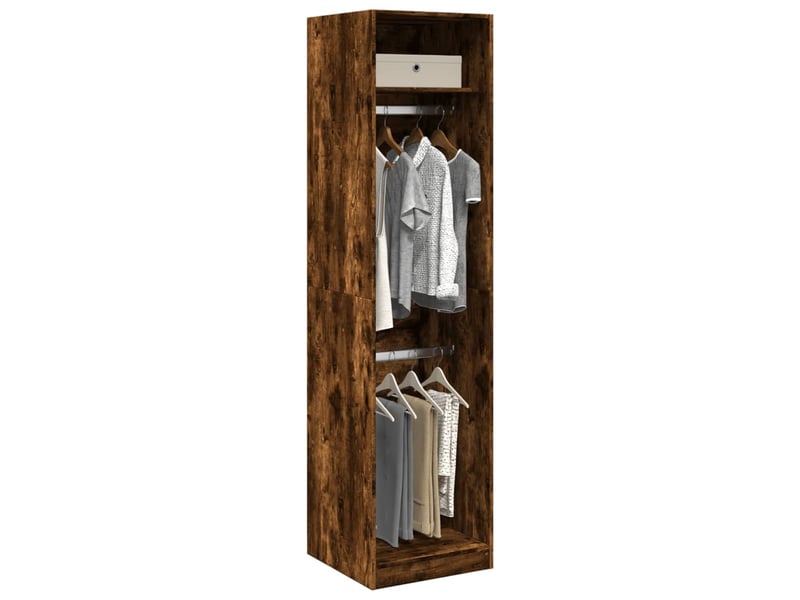  Garde-robe, armoire de rangement chêne fumé 50x50x200 cm bois d'ingénierie shl41123  - Conforama B